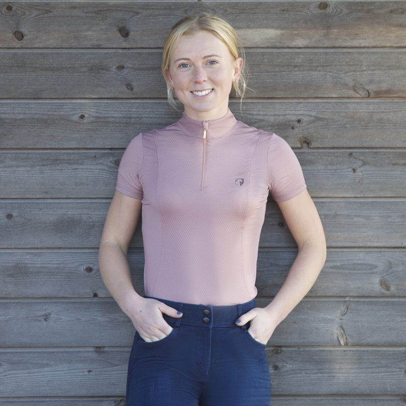 Hy Equestrian Ladies Elevate Sports Shirt - Rose-1