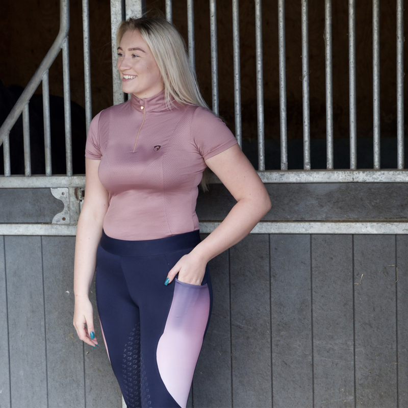 Hy Equestrian Ladies Elevate Sports Shirt - Rose-2