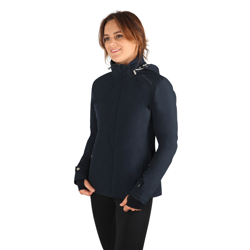 Hy Equestrian Ladies Elevate Waterproof Jacket - Navy-2