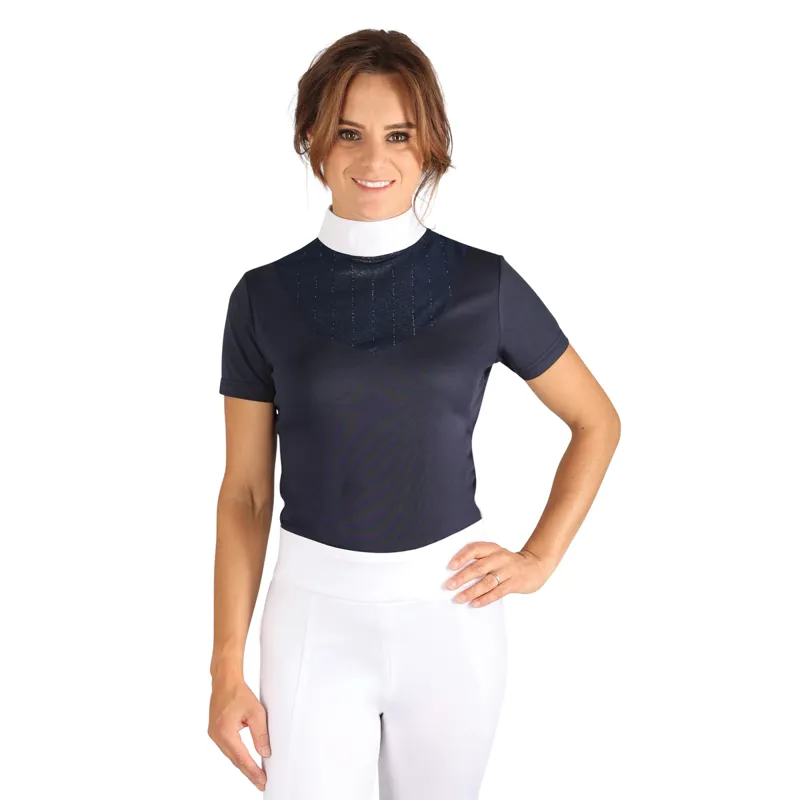 Hy Equestrian Ladies Lettie Show Shirt - Navy