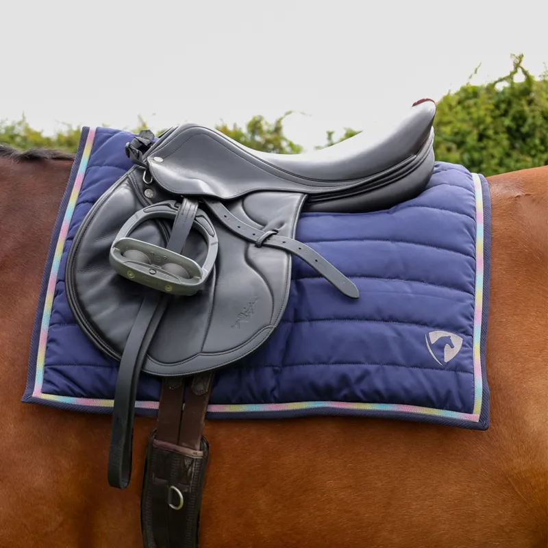 Hy Equestrian Mystic Comfort Pad - Navy/Rainbow Dust