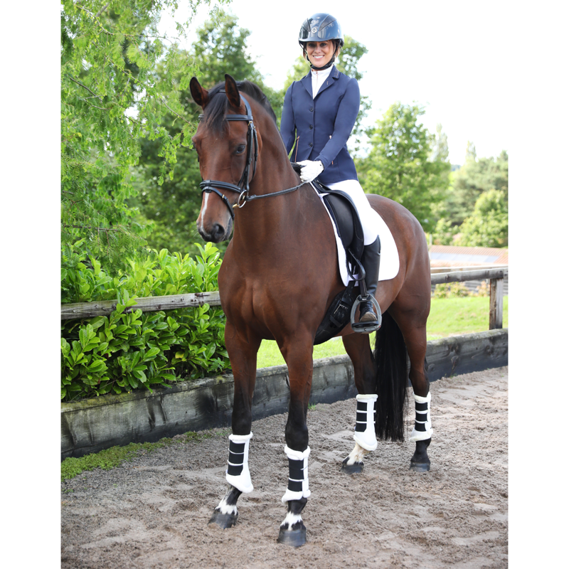 Hy Equestrian Roka Royal Breeches - White/Rose Gold Diamante-7