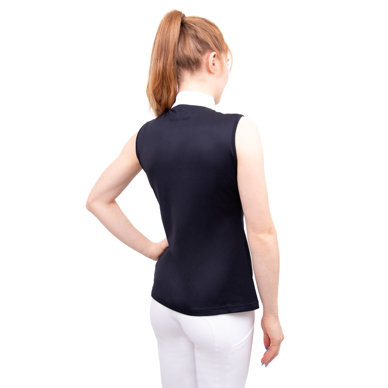 Hy Equestrian Ladies Sophia Sleeveless Show Shirt - Rich Navy-1