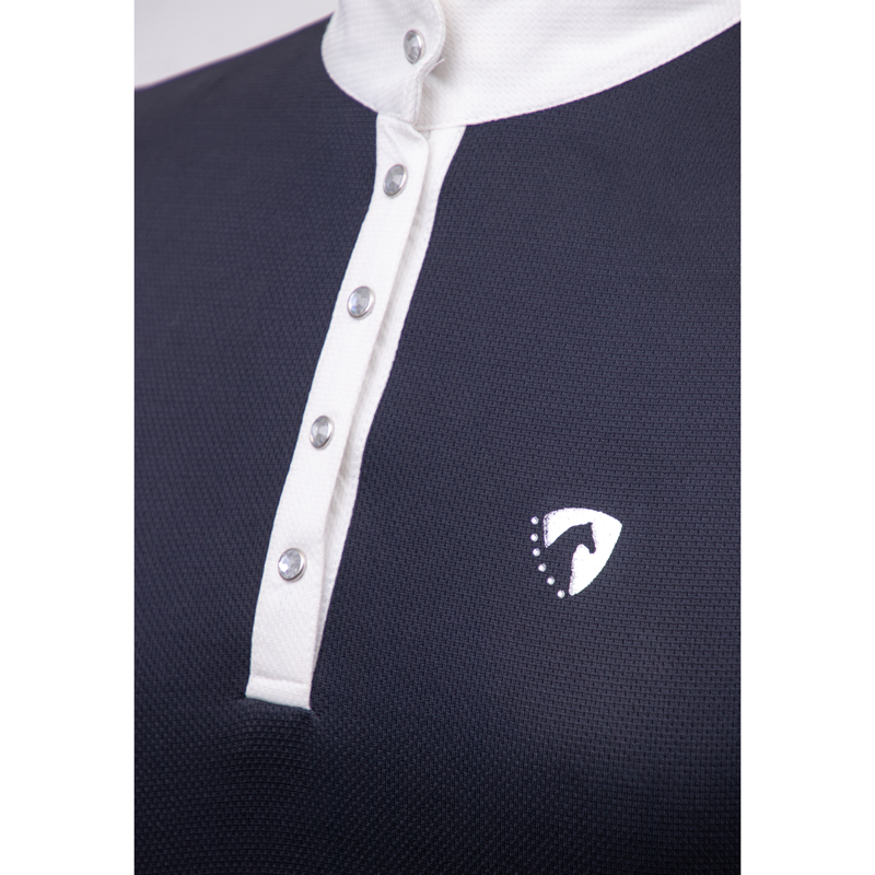 Hy Equestrian Ladies Sophia Sleeveless Show Shirt - Rich Navy-3