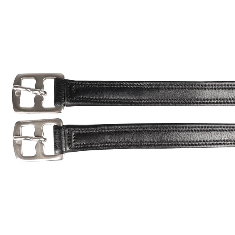 Hy Equestrian Super Soft Stirrup Leathers - Black-1