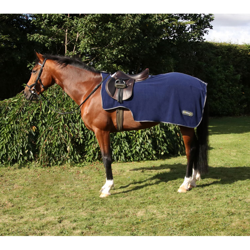 Hy StormX Original Fleece Exercise Sheet - Navy/Grey-1