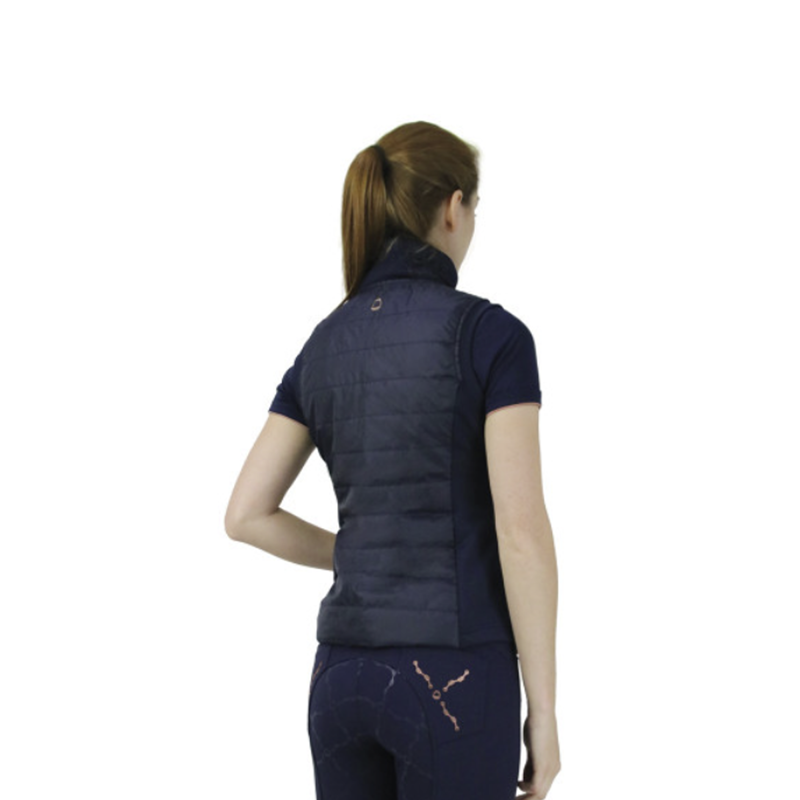 Hy Equestrian Exquisite Stirrup and Bit Collection Gilet - Navy-1