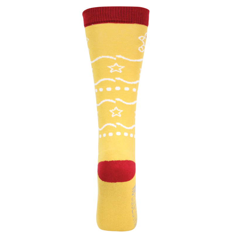 Hy Equestrian Gingerbread Man Mizs Socks 3 Pack - UK C12-4 - Euro 30-37-3