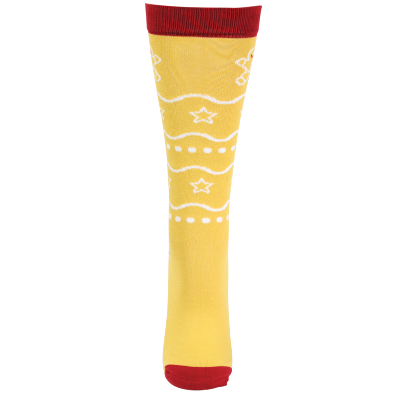 Hy Equestrian Gingerbread Man Mizs Socks 3 Pack - UK C12-4 - Euro 30-37-2