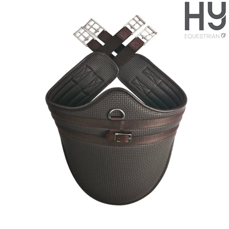 Hy Equestrian Waffle Stud Girth - Short - Brown