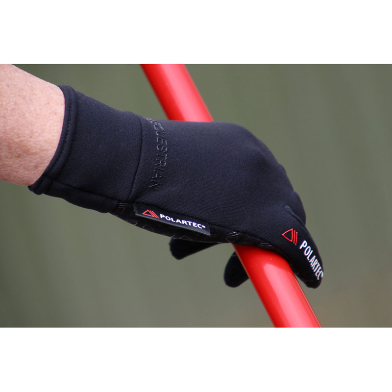 Hy Equestrian Polartec Glacial Riding And General Glove - Black-3