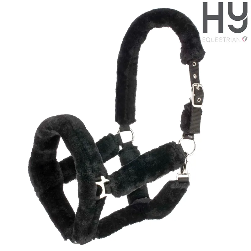Hy Equestrian Fab Fleece Headcollar - Black