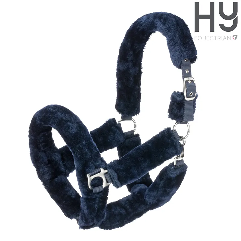 Hy Equestrian Fab Fleece Headcollar - Navy