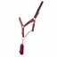 Hy Equestrian Rose Glitter Headcollar And Leadrope Set - Burgundy