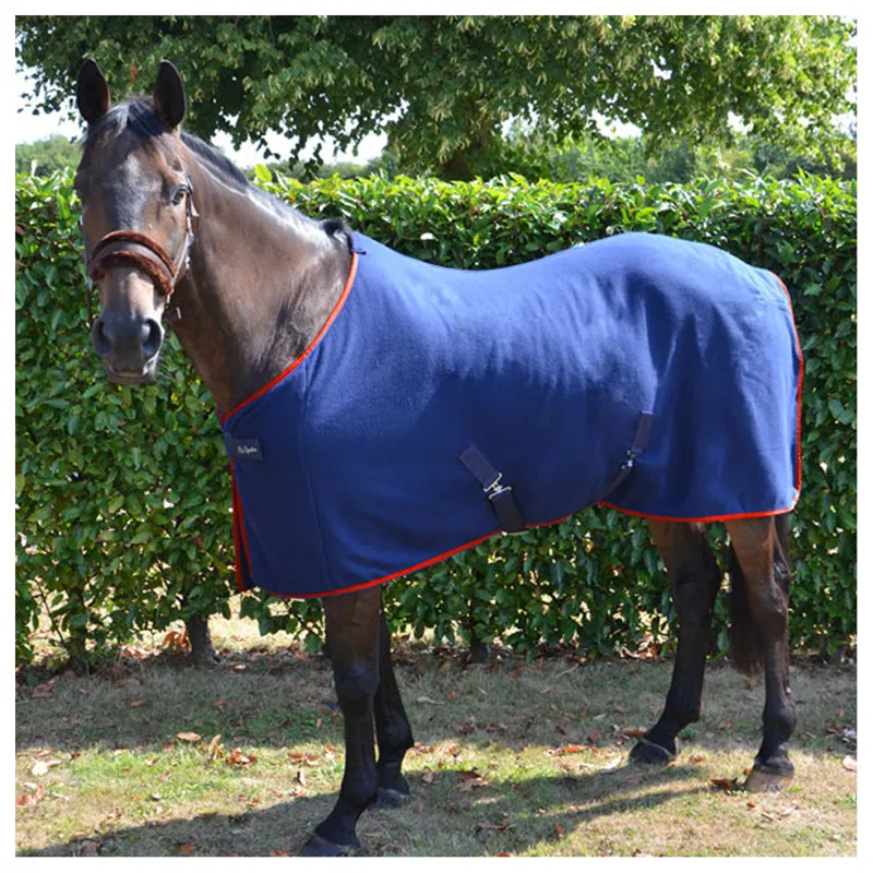 Hy Signature Fleece Rug - Navy/Red