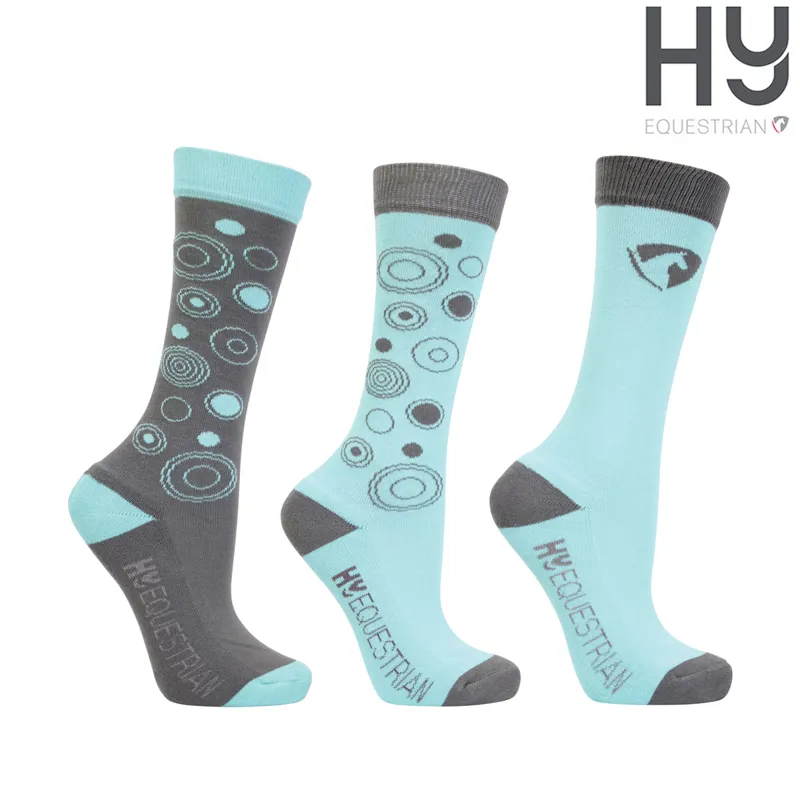 Hy Equestrian Dynamizs Ecliptic Socks - Mint/Grey
