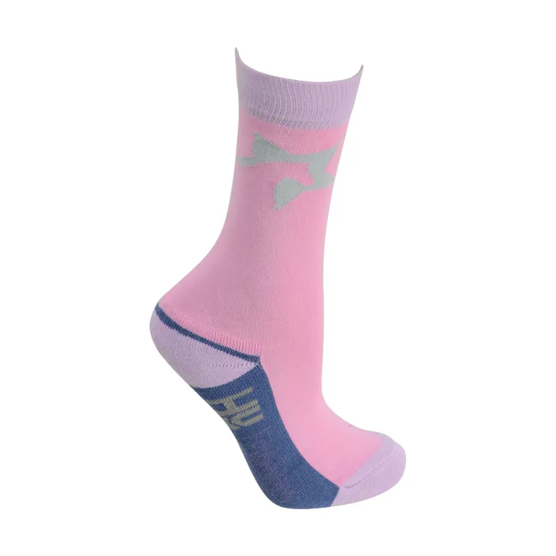 Hy Equestrian Zeddy Socks - Pack of 3 - Lavender/Blush Pink-2