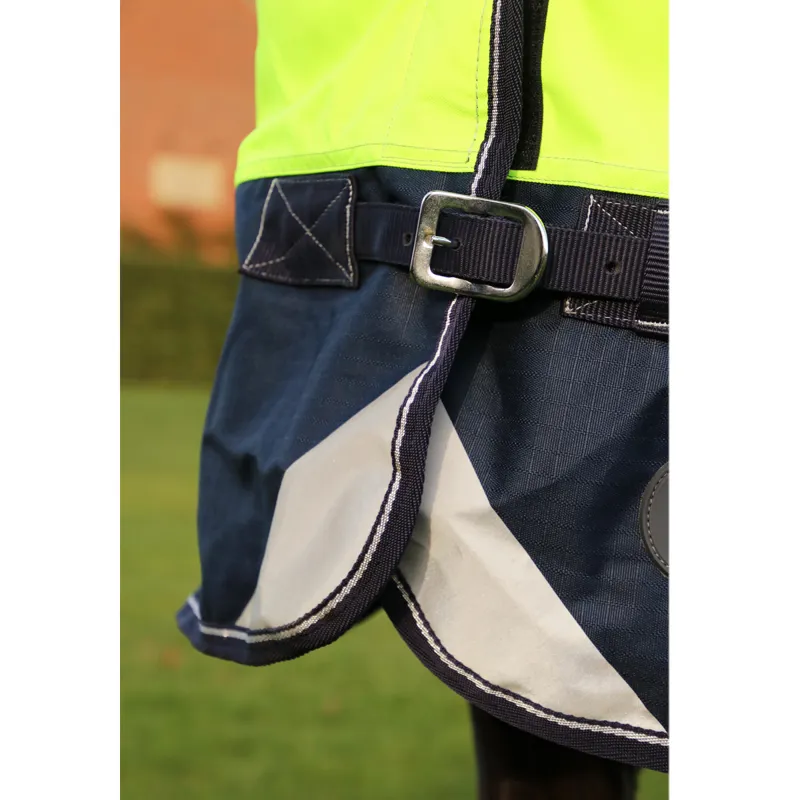 Hy StormX Original 200g Reflective Combi Turnout Rug - Navy/Yellow-3