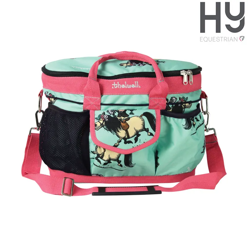 Hy Equestrian Thelwell Collection Trophy Grooming Bag - Mint/Pink