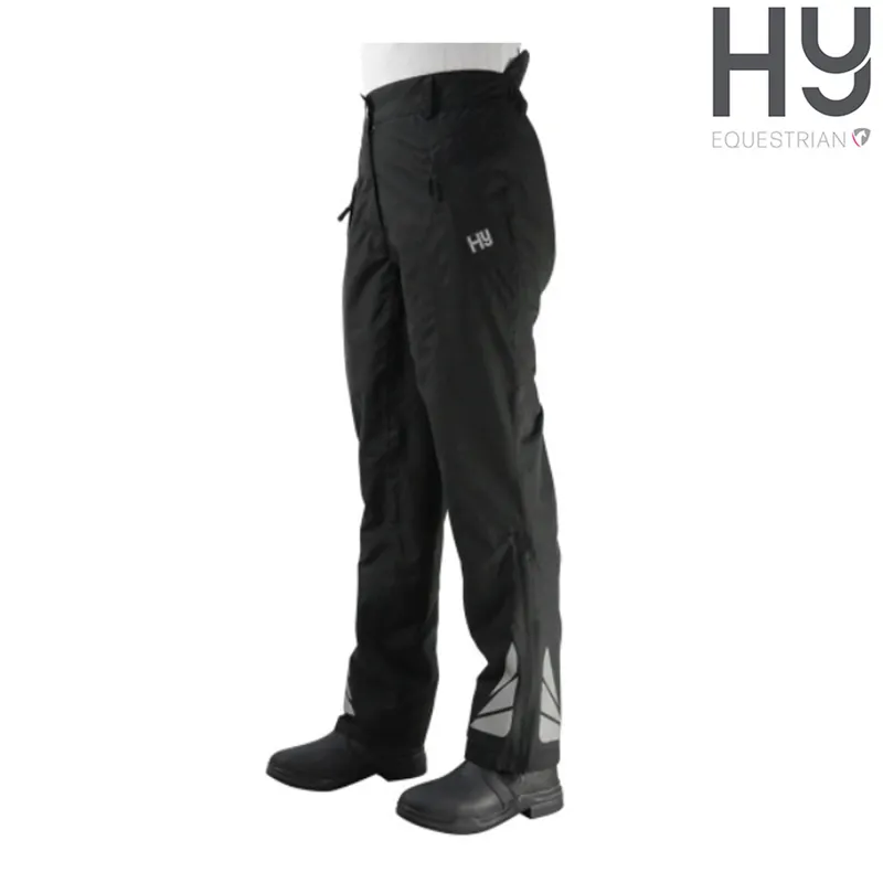Hy Equestrian Waterproof Reflective Over Trousers - Black