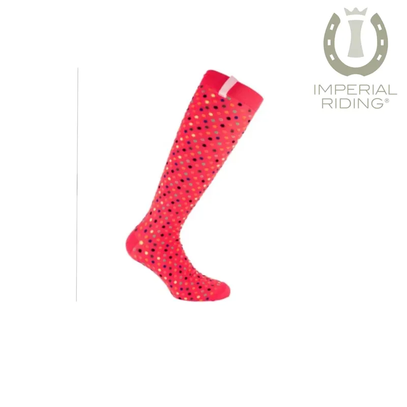 Imperial Riding Confetti Bomb Riding Socks - Diva Pink