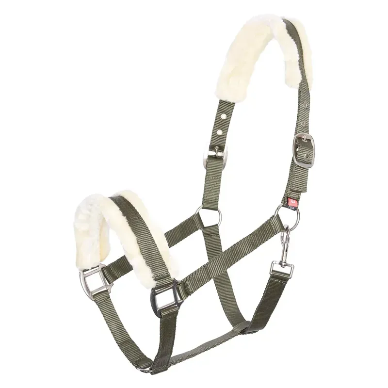 Imperial Riding Classic Fur Headcollar - Olive Green