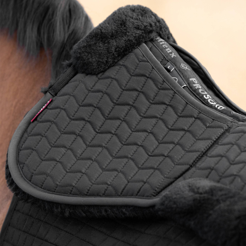 LeMieux Merino+ ProSorb 2 Pocket Half Pad - Black/Black-3