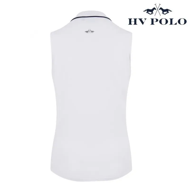 HV Polo Janice Sleeveless Polo Shirt - White-1