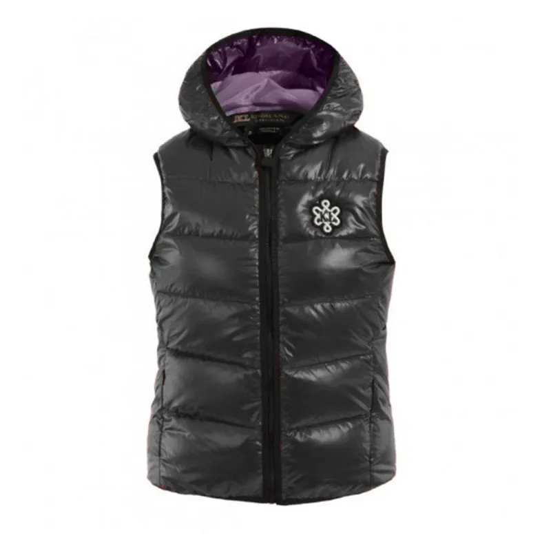 Kingsland Jena Ladies Shiny Down Vest With Hood - Black - M
