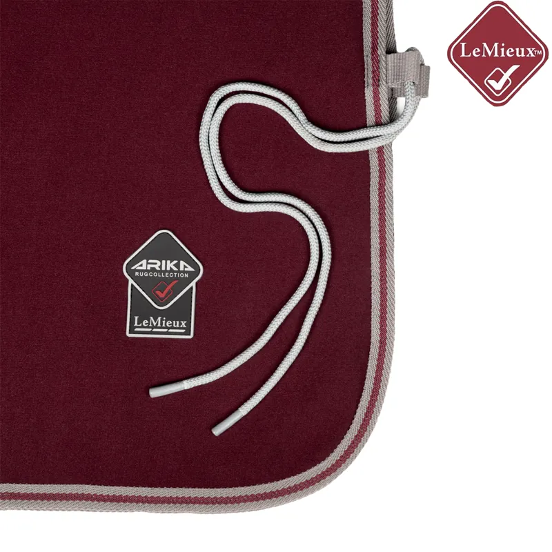 LeMieux Arika Jersey-Tek Fleece Rug - Burgundy-2