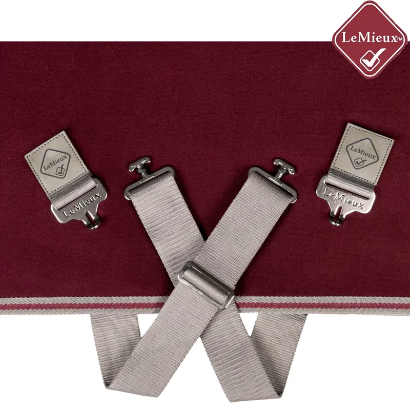 LeMieux Arika Jersey-Tek Fleece Rug - Burgundy-4