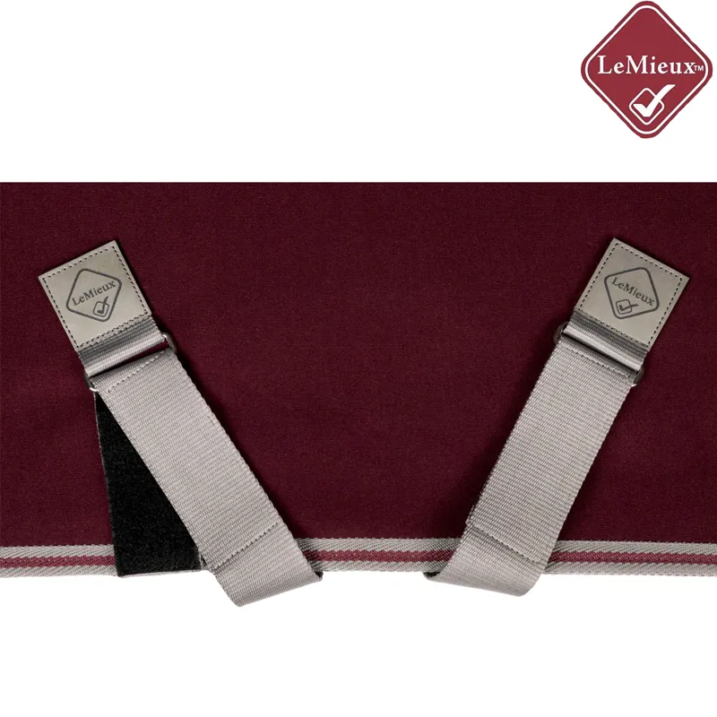 LeMieux Arika Jersey-Tek Fleece Rug - Burgundy-7