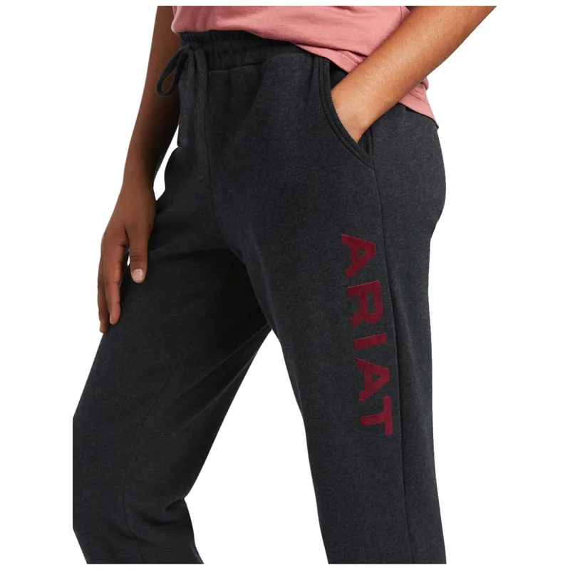 Ariat Womens Real Jogger Sweatpant - Heather Charcoal-2