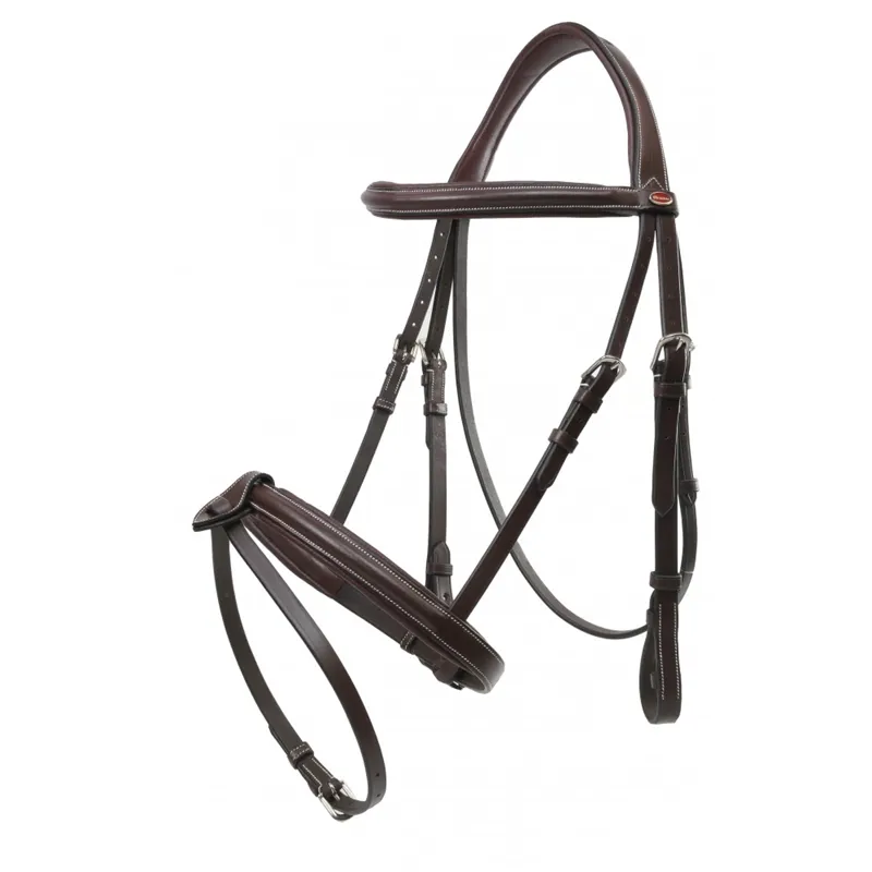 John Whitaker Eastwood Raised Flash Bridle With Comfort Headpiece - Light Havana