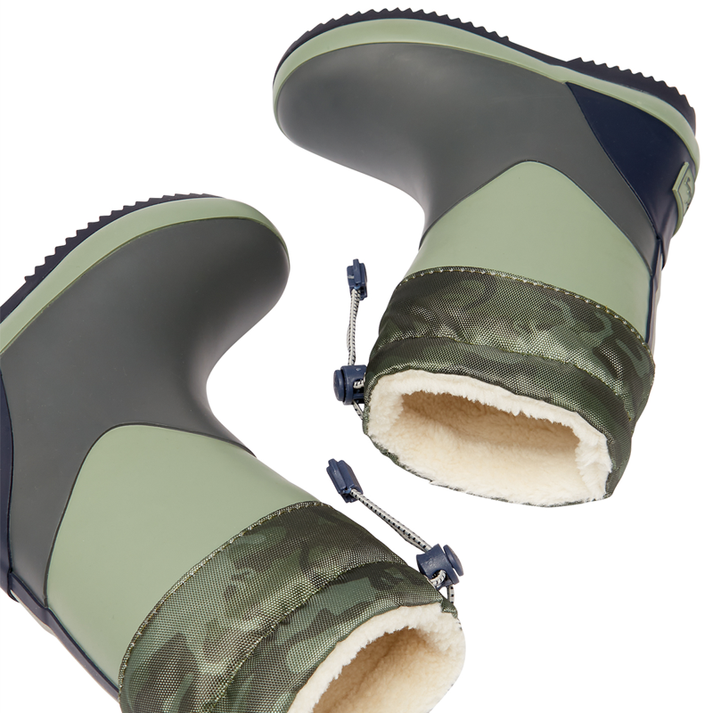 Joules Junior Warm Welly With Toggle Fastening - Khaki-3
