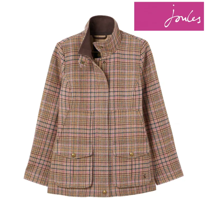 Joules Fieldcoat Tweed Jacket - Pink Tweed-3