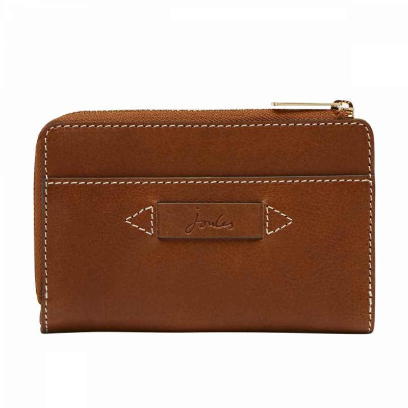Joules Langton Medium Heritage Leather Purse - Medium Tan-1