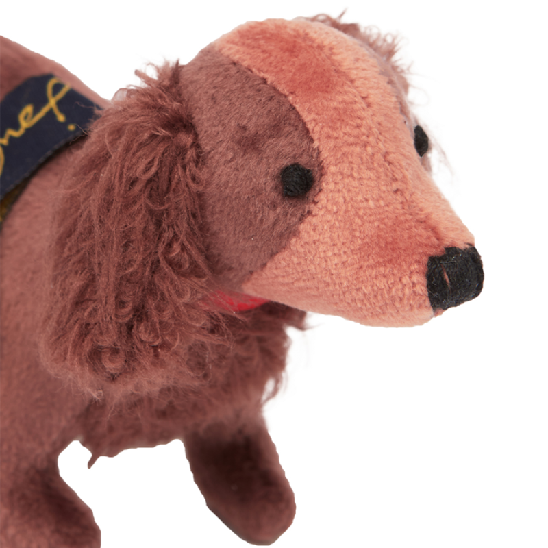 Joules Charmwell Velvet Keyring - Brown Spaniel-1