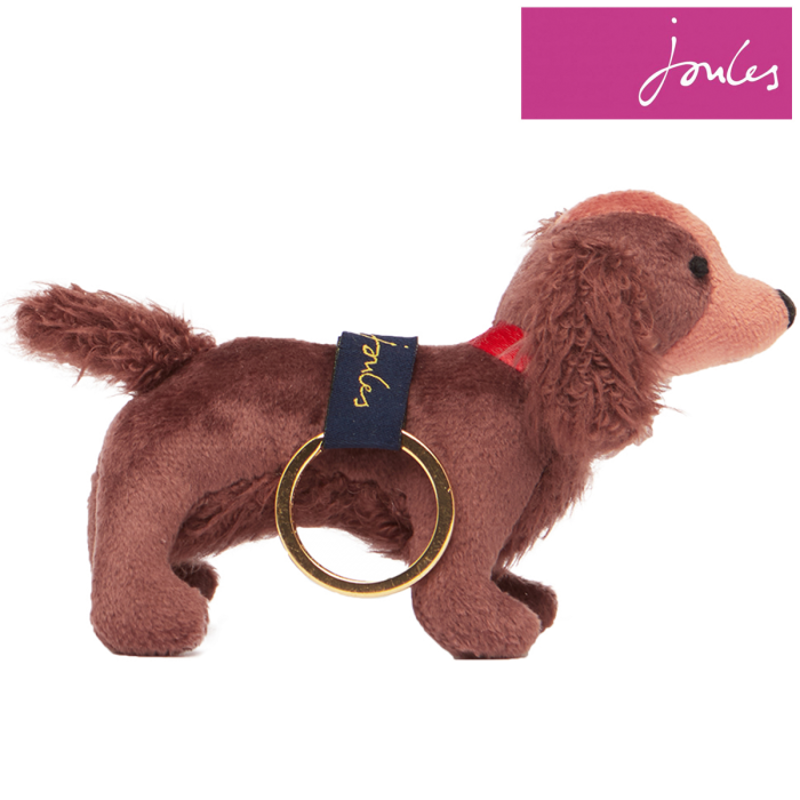 Joules Charmwell Velvet Keyring - Brown Spaniel-2