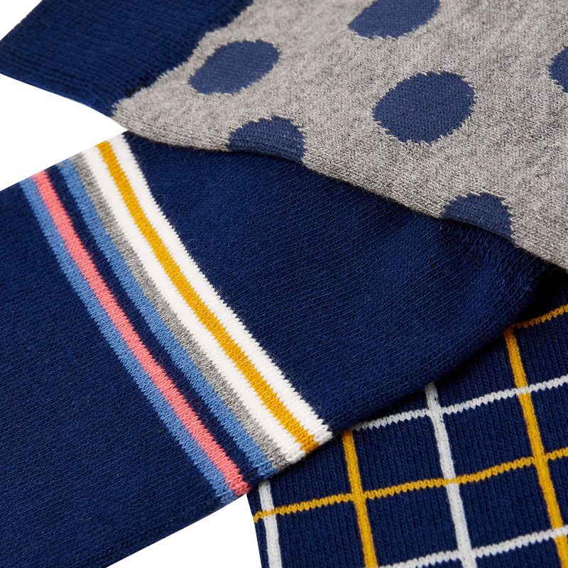 Joules Striking 3 Pk Cotton Socks - Multi Pack-2