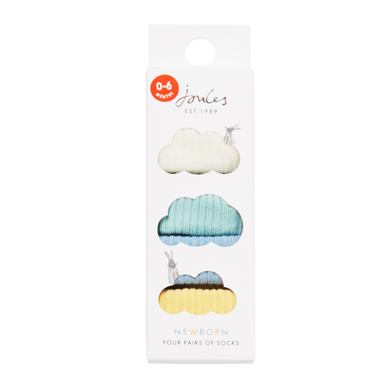 Joules Ribbed Sock Set 4Pk - Multi-3