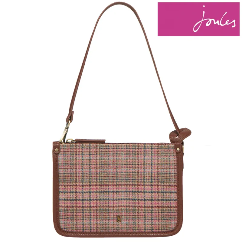 Joules Fulbrook Underarm Tweed Bag - Pink Tweed