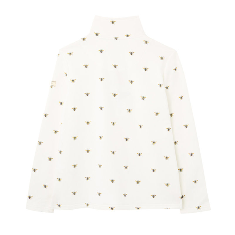 Joules Pip Print Casual Half Zip Sweatshirt - Cream Bees-1
