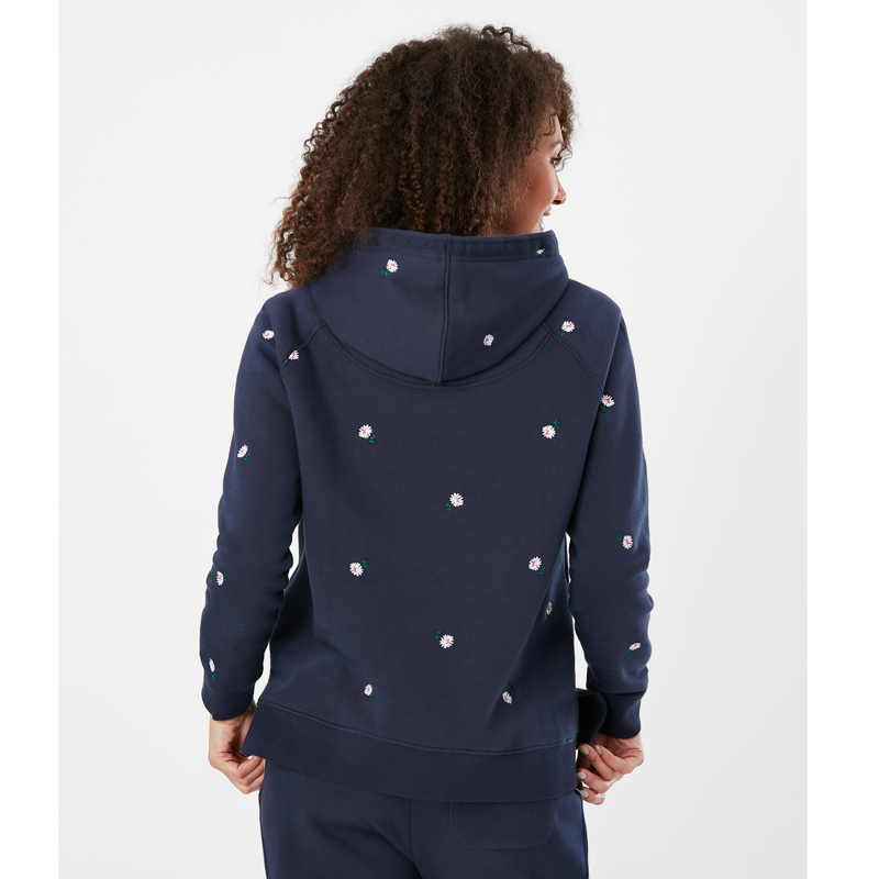 Joules Rowley Raglan Hooded Sweatshirt - Navy Ditsy-2