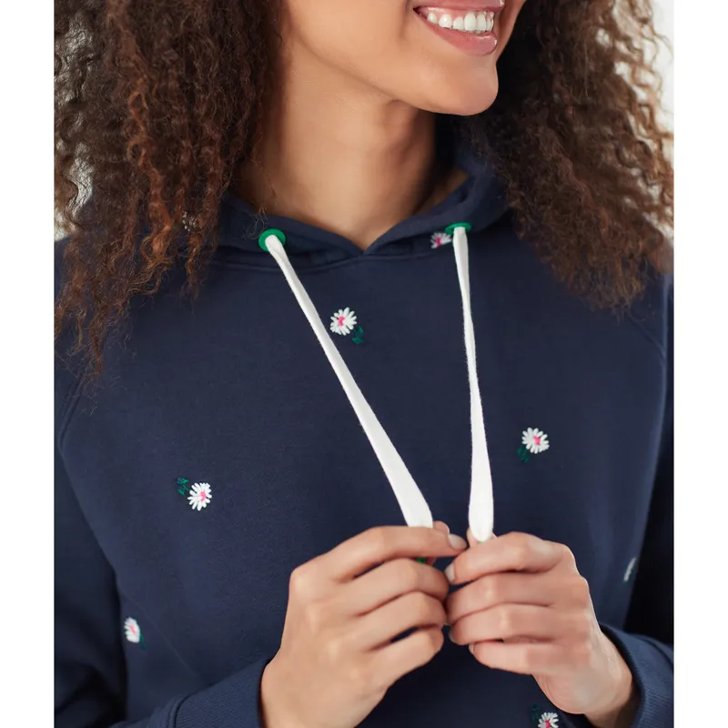 Joules Rowley Raglan Hooded Sweatshirt - Navy Ditsy-3