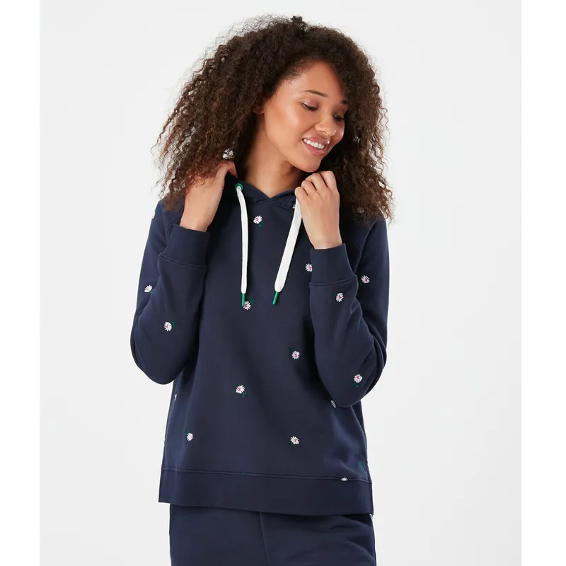 Joules Rowley Raglan Hooded Sweatshirt - Navy Ditsy-1