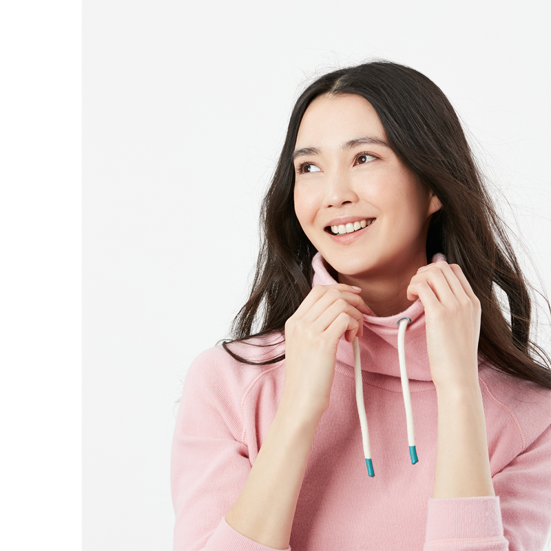 Joules Nadia Ribbed Sweatshirt - Dawn Pink-1