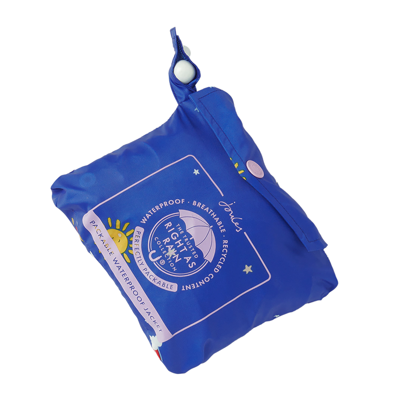 Joules Golightly Printed Waterproof Packable Jacket - Skyicons-5