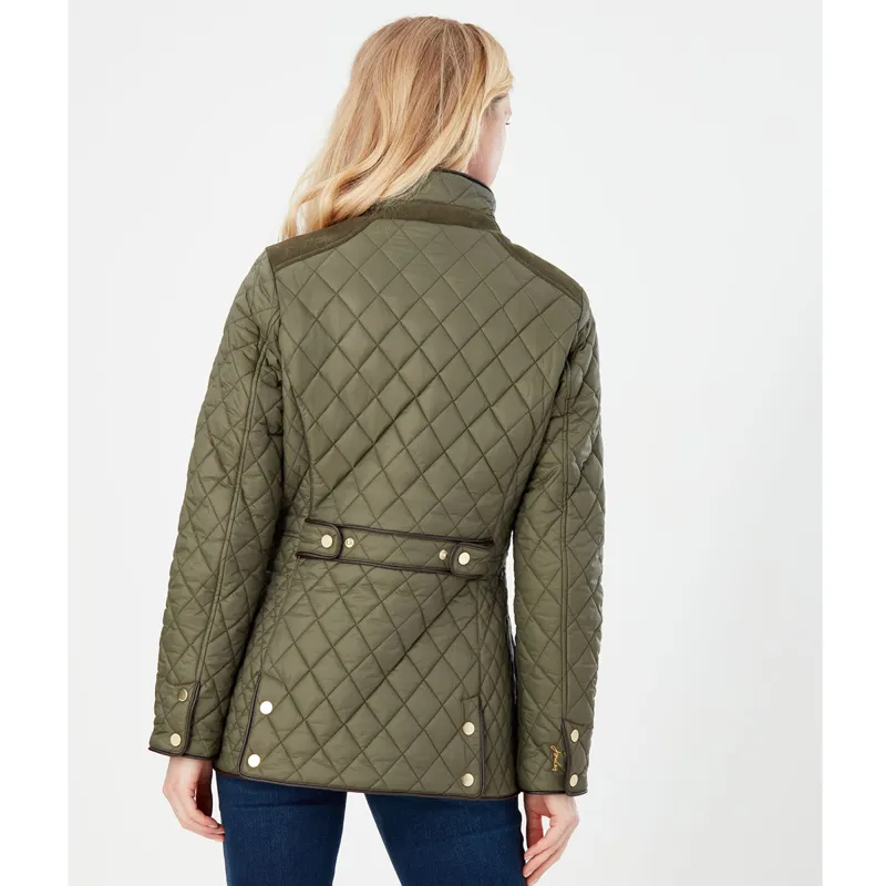 Joules Newdale Quilted Coat - Grape Leaf-4