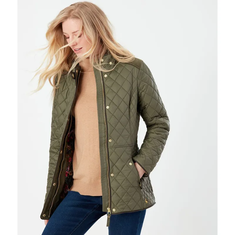 Joules Newdale Quilted Coat - Grape Leaf-5